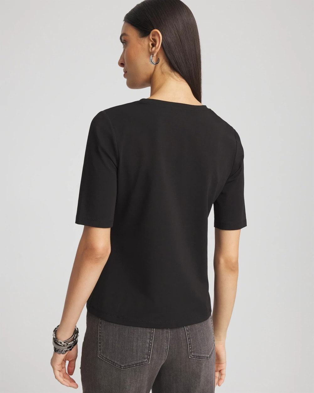 Chico's Elbow-Sleeve Perfect Tee