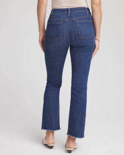 Chico's Girlfriend Fray Hem Kick Flare Jeans