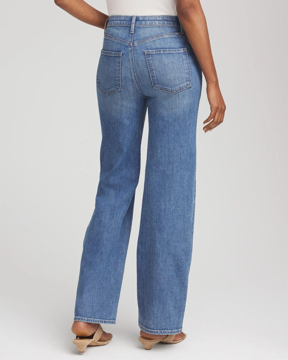 Chico's Appliqué High-Rise Wide-Leg Jeans