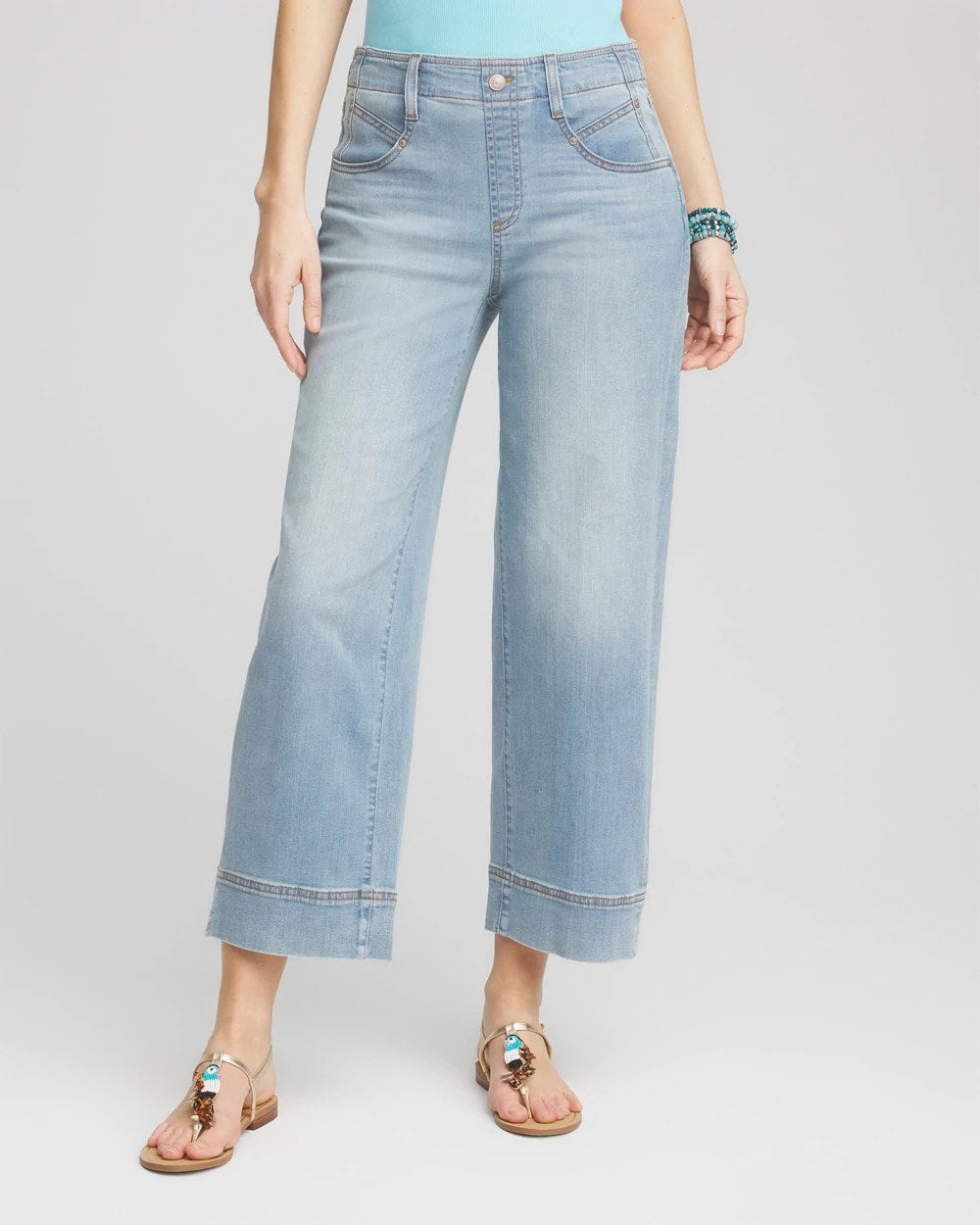 Chico's Pull-On Wide-Leg Cropped Jeans