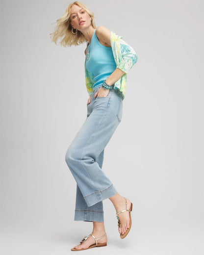 Chico's Pull-On Wide-Leg Cropped Jeans