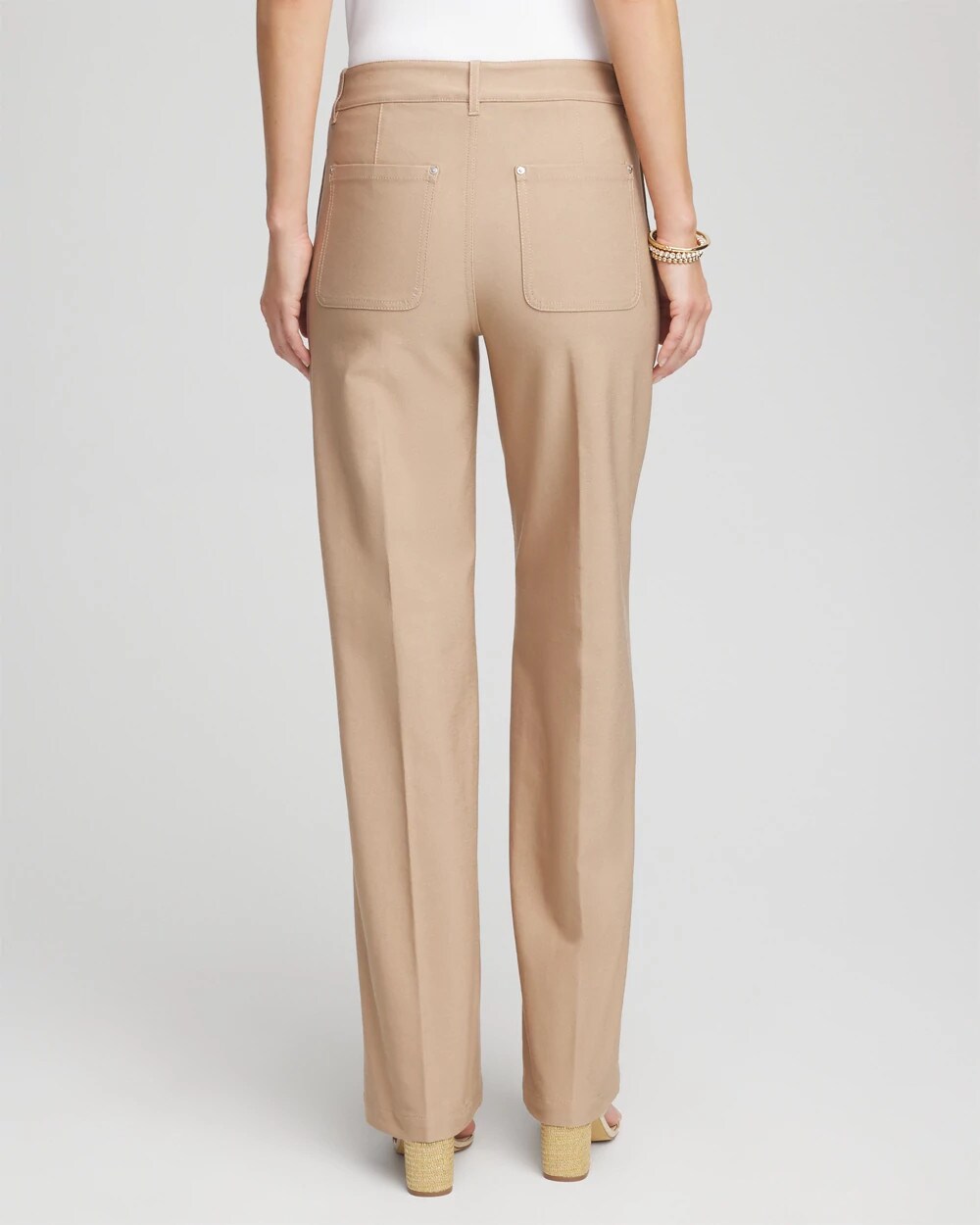 Chico's Cotton Straight-Leg Trousers