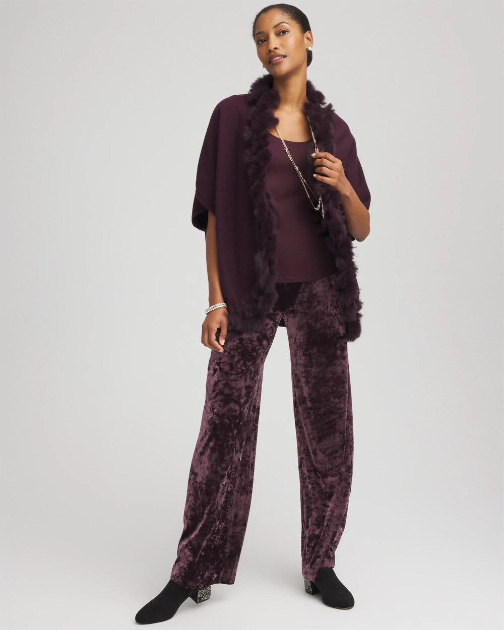 Chico's Crushed Velvet Wide-Leg Pants