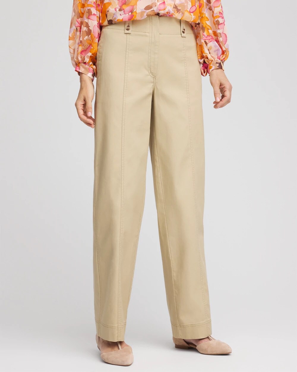 Chico's Utility Twill Straight Leg Pants
