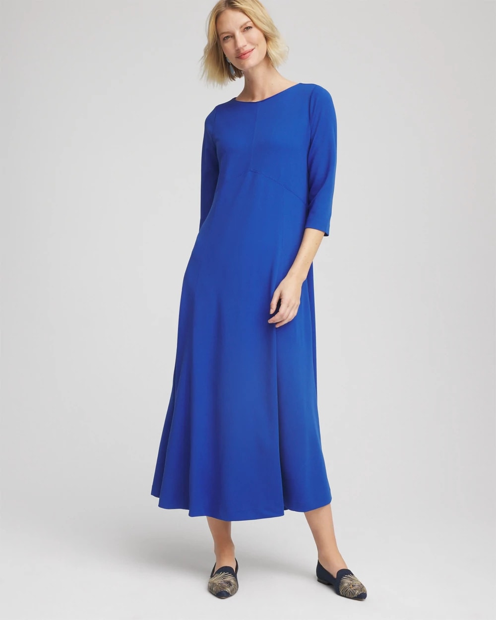 Chico's Seamed Crepe Maxi Dress
