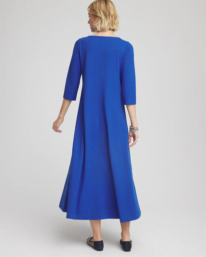 Chico's Seamed Crepe Maxi Dress