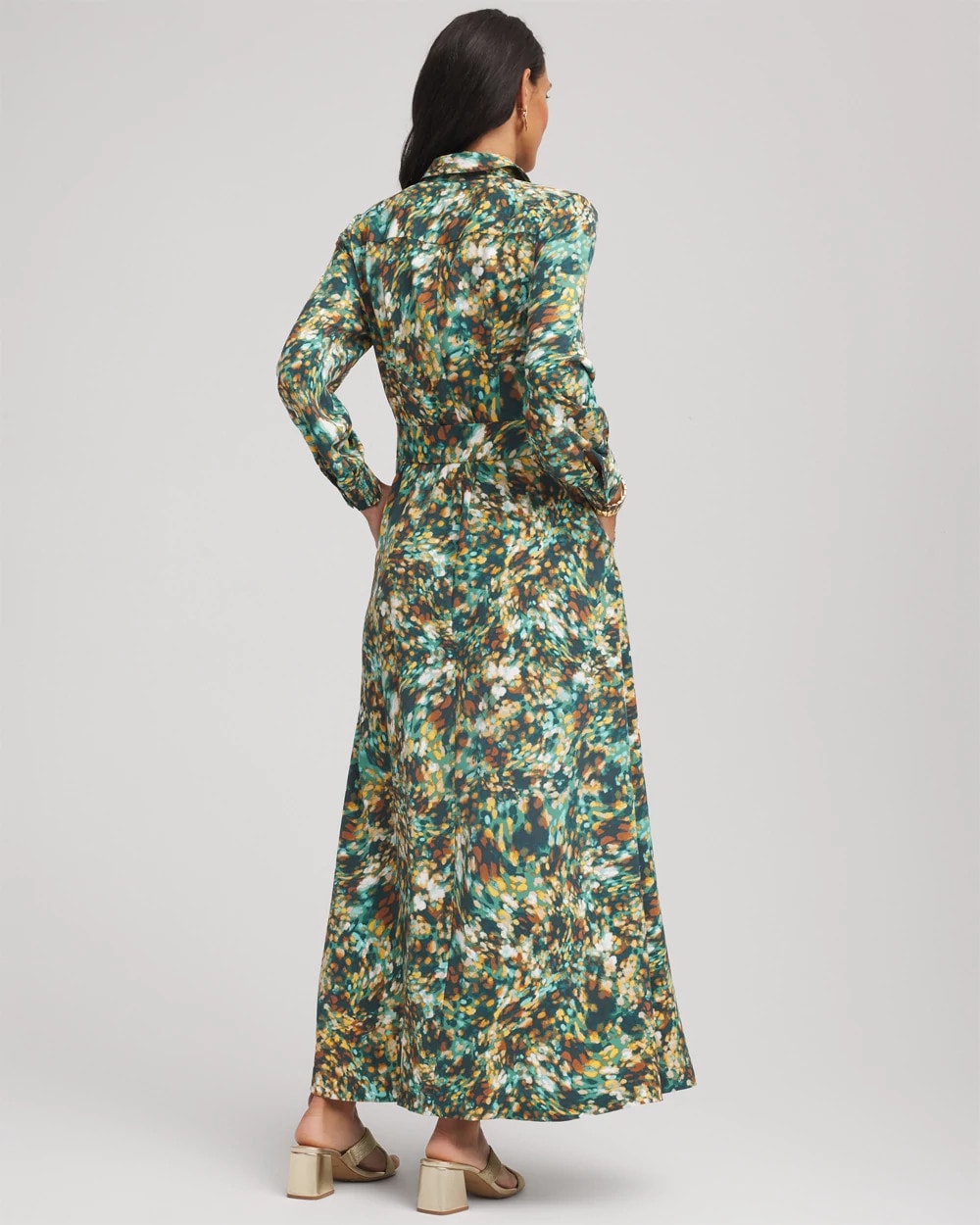 Chico's Printed Long-Sleeved Shirtdress