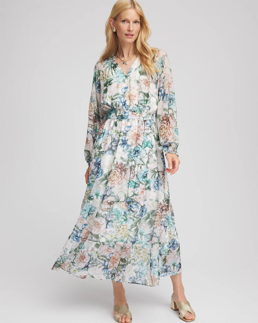 Chico's Georgette Tie-Front Maxi Dress