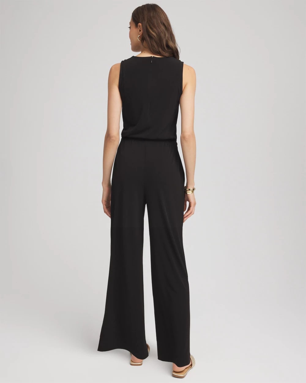 Chico's Travelers™ Jersey Knit Chain-Trim Jumpsuit