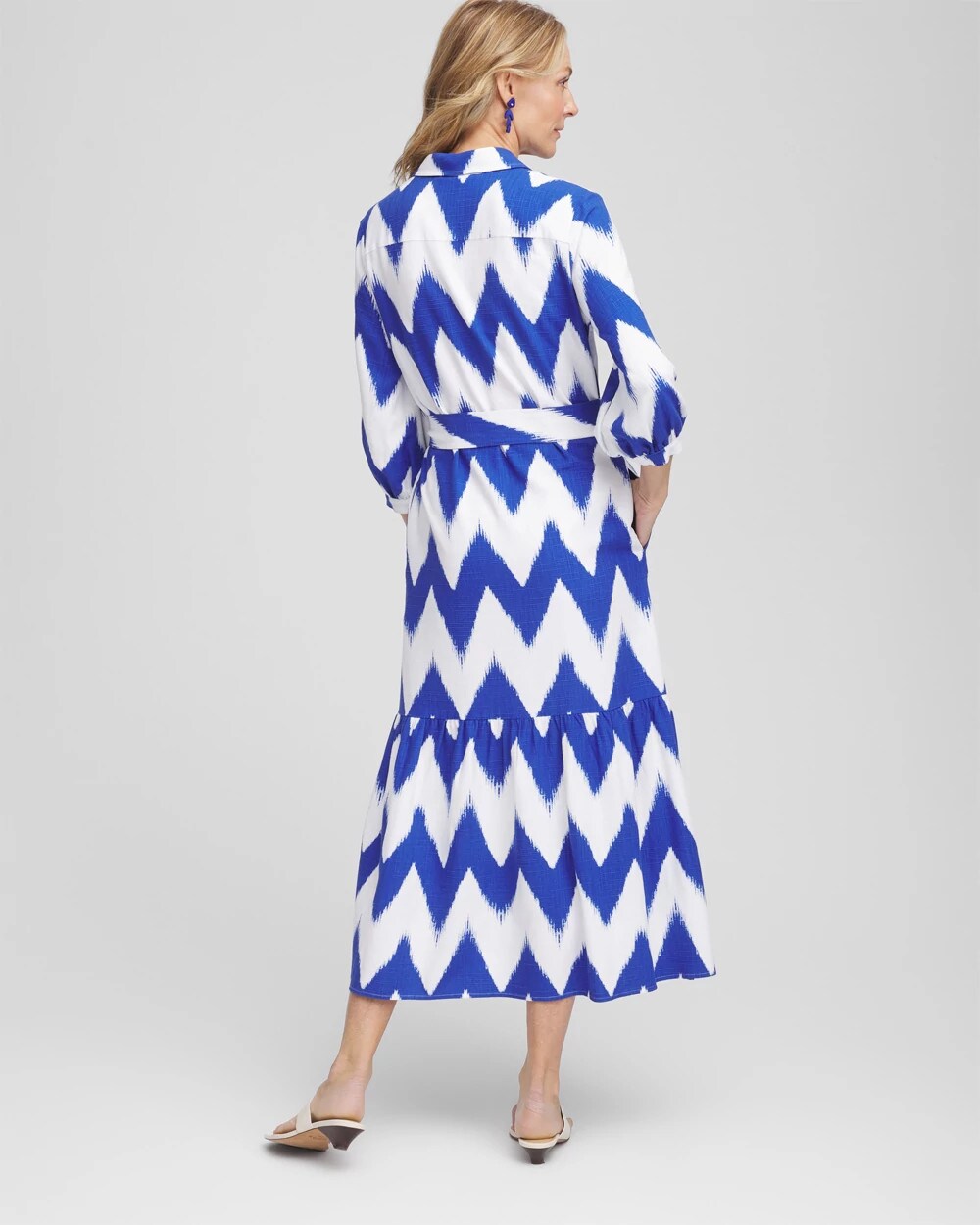 Chico's Chevron Striped Shirtdress
