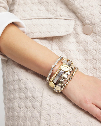 Chico's Gold Heart Stretch Bracelet