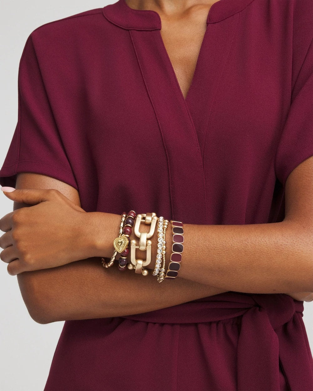 Chico's Chianti Square Stretch Bracelet