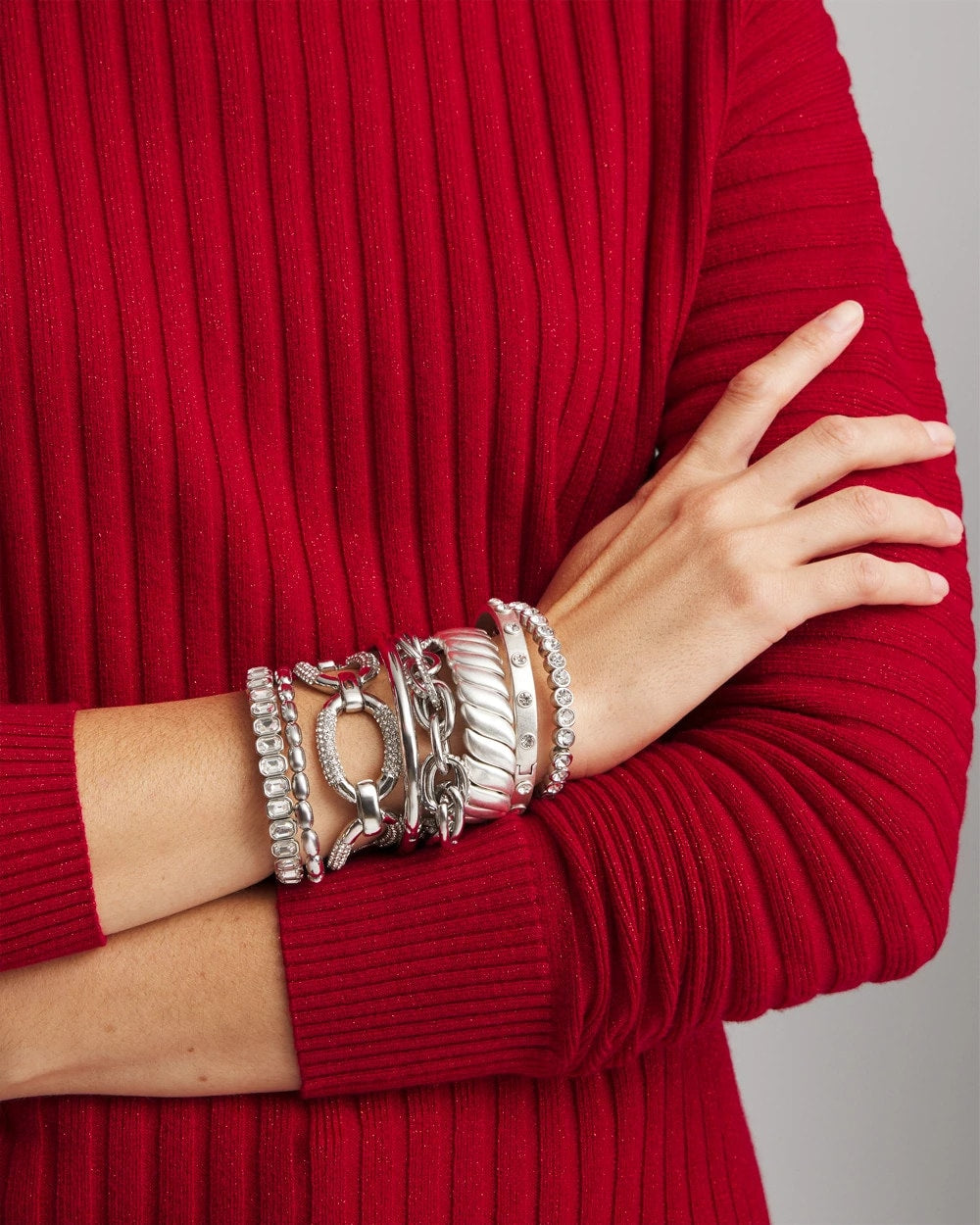 Chico's Matte Twist Stretch Bracelet