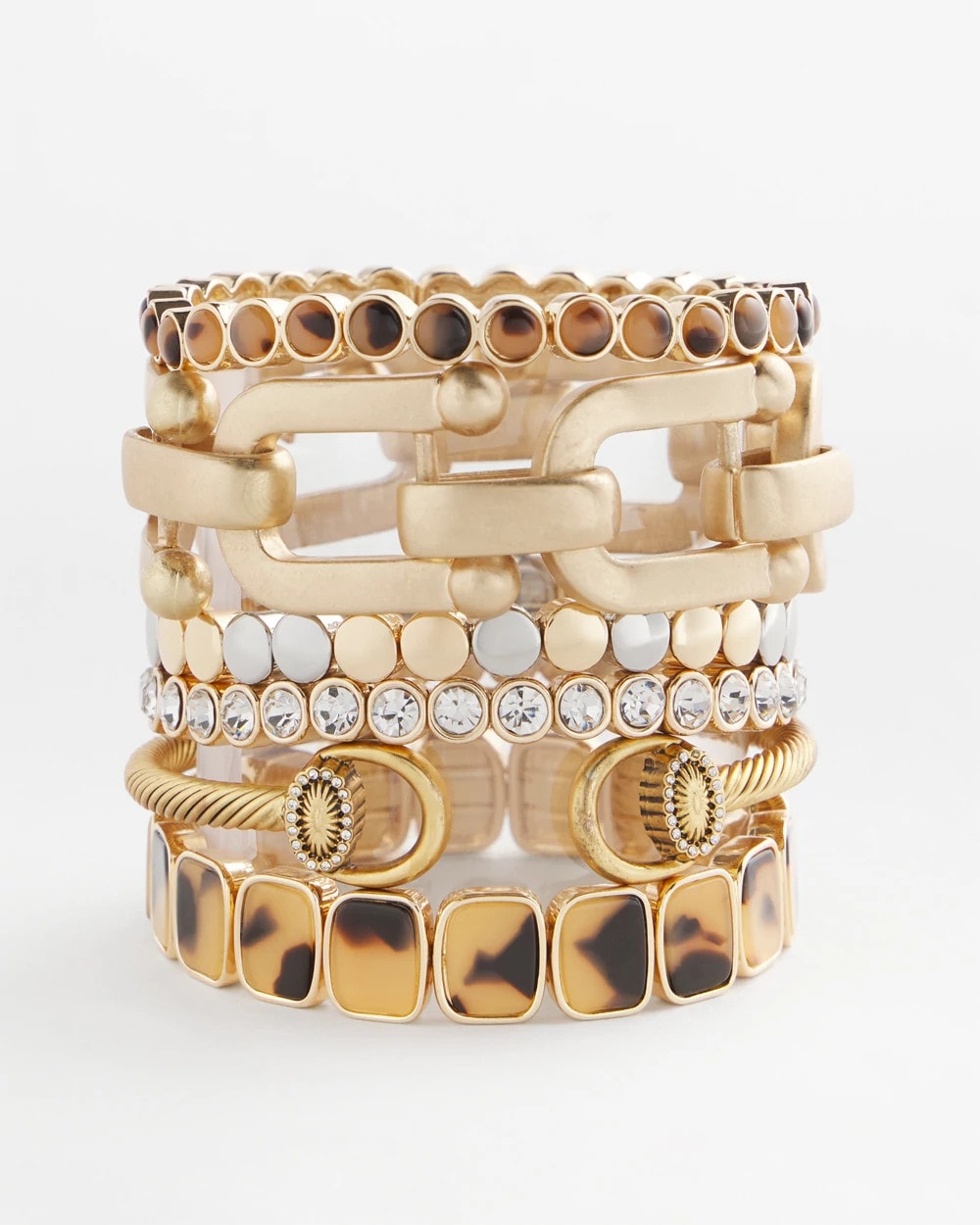 Chico's Equestrian Horsebit Goldtone Cuff Bracelet