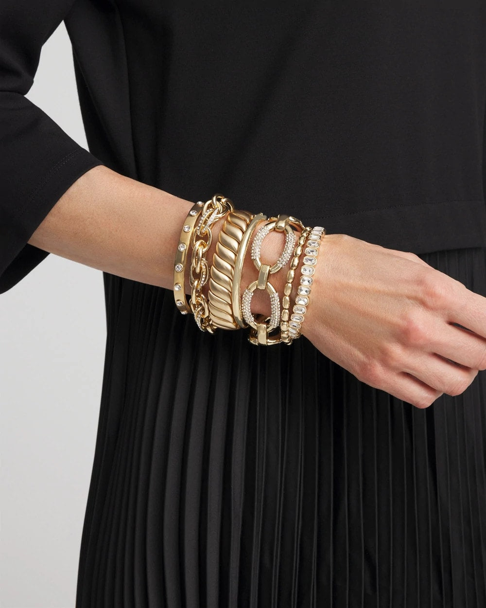 Chico's Matte Twist Stretch Bracelet