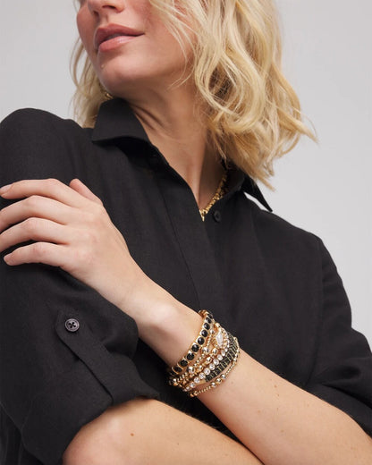 Chico's Goldtone Stretch Watchband Bracelet