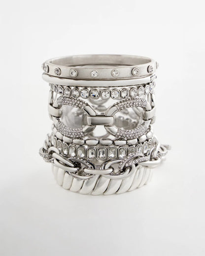 Chico's Large Pave Link Toggle Bracelet