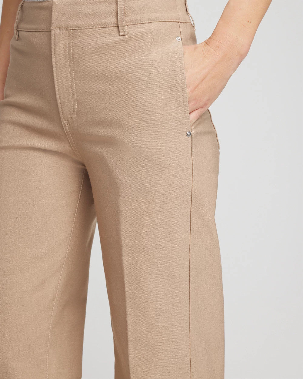 Chico's Petite Cotton Straight-Leg Trousers