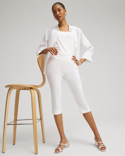 Chico's Petite Brigitte Rivet Capris