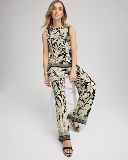 Chico's Petite Travelers™ Island-Motif Palazzo Pants
