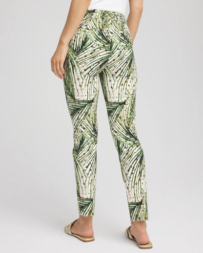 Chico's Petite Brigitte™ Slim Ankle Palm-Print Pants