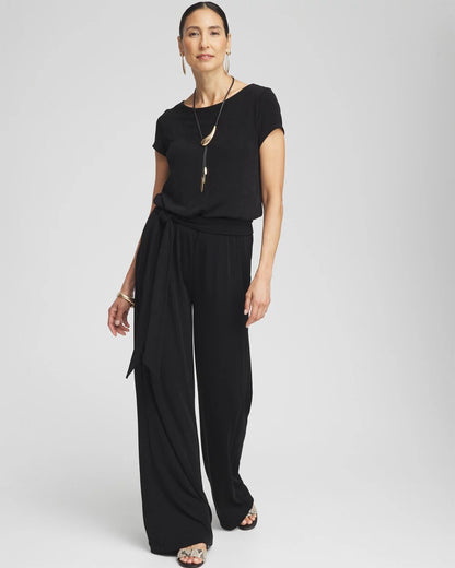 Chico's Petite Travelers™ Cap Sleeve Jumpsuit