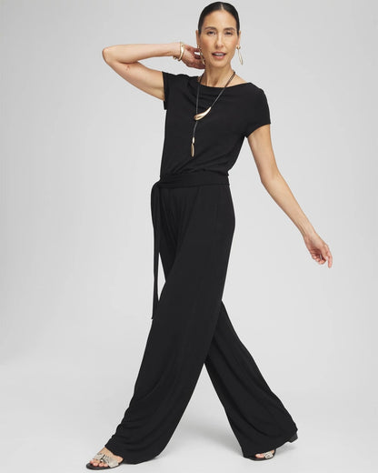 Chico's Petite Travelers™ Cap Sleeve Jumpsuit
