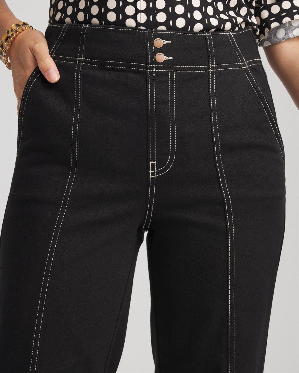 Chico's Petite Pull-On Wide-Leg Jeans