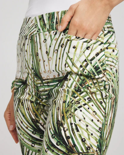 Chico's Brigitte™ Slim Ankle Palm-Print Pants