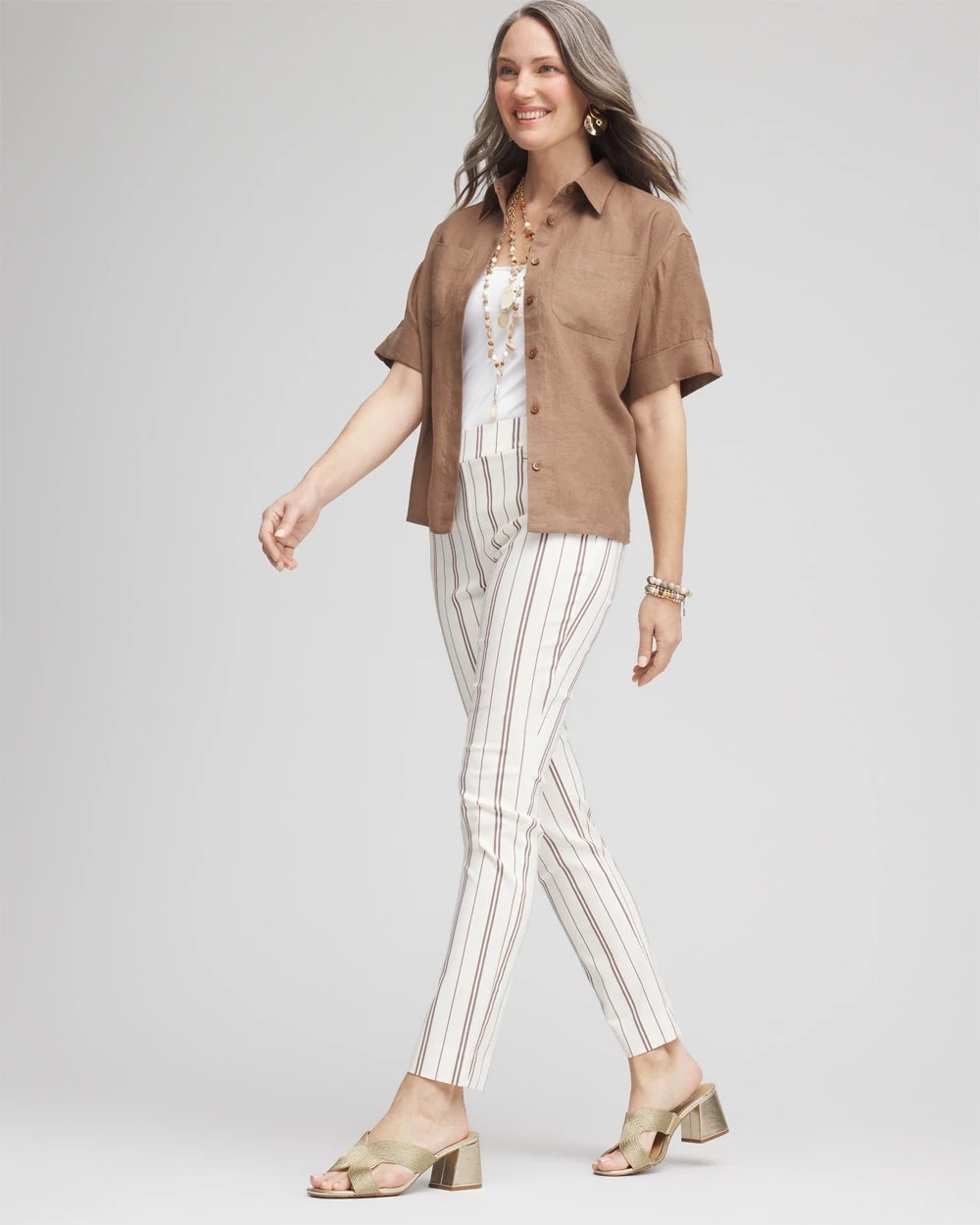Chico's Brigitte™ Striped Ankle Pants