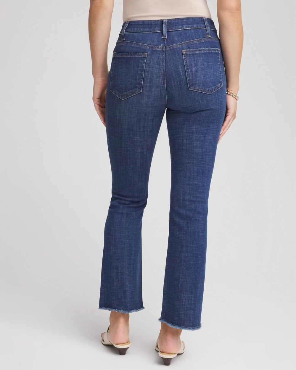 Chico's Girlfriend Fray Hem Kick Flare Jeans