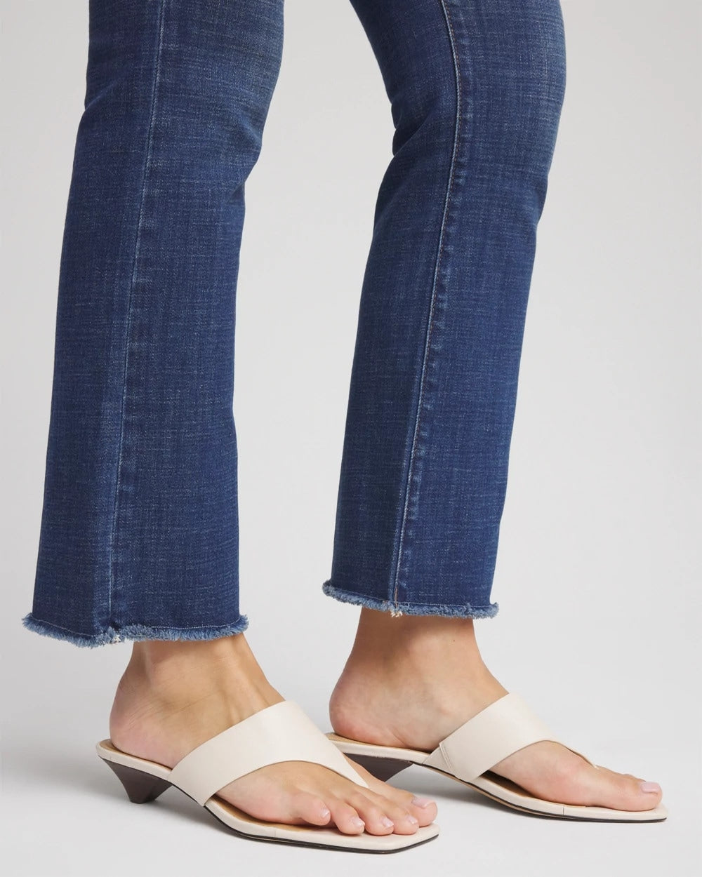 Chico's Girlfriend Fray Hem Kick Flare Jeans