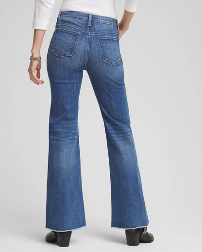 Chico's Girlfriend Frayed Flared Jeans